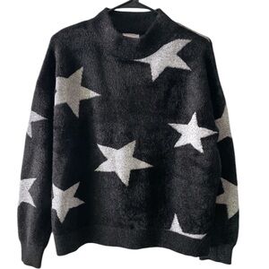 Lola NWT black & gray star sweater